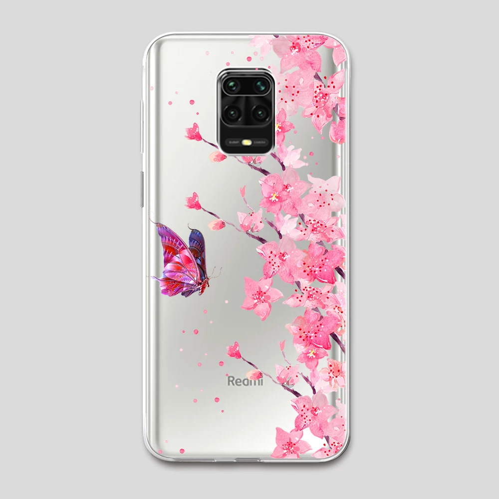 Flower Leaf Funda Case For Xiaomi Redmi Note 10 10S 9 9S 9T 8 8T 9C 7 K40 K30 K30S Poco X3 F3 C3 M3 F2 M2 Pro Max NFC Silicone