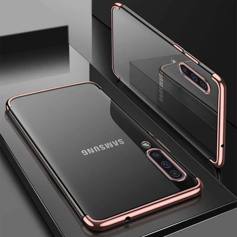 RosGold Чехлы для samsung Galaxy A30 A50 A10 A20 A70 M20 A40 A20e A50s S10 S8 S9 Plus Note 10 A7 A8 A6 покрытие TPU Мягкий силиконовый чехол - Цвет: RosGold