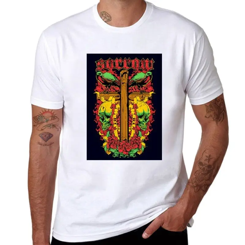 Hot Sale Sorrow Skull Cartoon Men T-shirt Casual Printed Male Cool Tops Hipster Style Short Sleeve Cross Crows T Shirts | Мужская одежда
