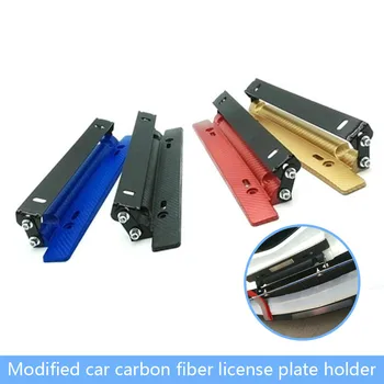 

Carbon Fiber For BMW e46 e39 e36 Audi a4 b6 a3 a6 c5 Renault duster Lada granta Car Styling Adjustable License Plate Frame