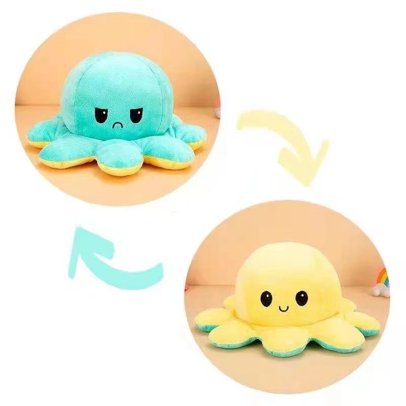 Decor Stuff Brands Flip Mood Reversib cuddly Europe Party Octopus Plush UK Christmas shifter pulpo Toy natal Office | Дом и сад