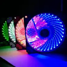 120 мм 33 светодиодный бесшумный чехол для компьютера, ПК, охлаждающий вентилятор, кулер для процессора, 12 В, с резиновым тихим разъемом Molex, разъем 3/4 pin, кулер для вентиляторов