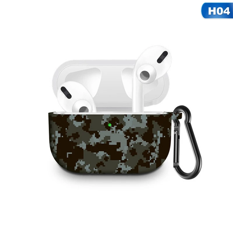 04 Чехол для AirPods Pro, мягкий силиконовый, разноцветный, с масляной печатью, камуфляжный, ТПУ, защитный чехол для Air Pods Pro, чехол, противоударный - Цвет: 04