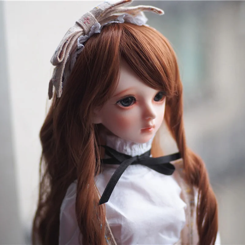 1/3 1/4 1/6 Bjd SD кукольный парик провод модные коричневые цвета длинные волнистые