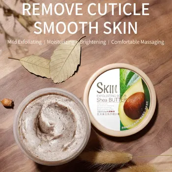 

FenYi Body Scrub Shea Butter Exfoliating Gel Deep Cleansing Pores Acne Treatment Smooth Brightening Avocado Whitening Face Wash