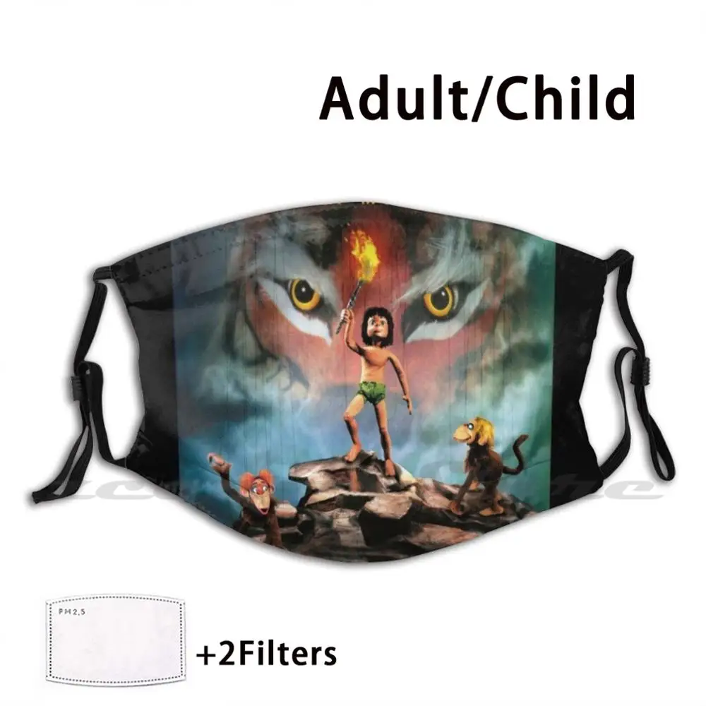 

Jungle Book The Story Of Mowgli's Fire! Mask Adult Child Washable Pm2.5 Filter Logo Creativity Mowgli Jungle Book