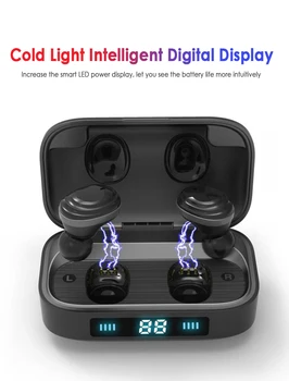 

TWS 5.0 Bluetooth Stereo Earphone Wireless Earphones IPX7 Waterproof Earphones 2000 MAh LED Smart Power For IPhone Phone