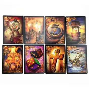

Gilded Reverie Lenormand Seer Card Full English 47 Tarot Cards Mysterious Fortune Divination Fate Party Board Game