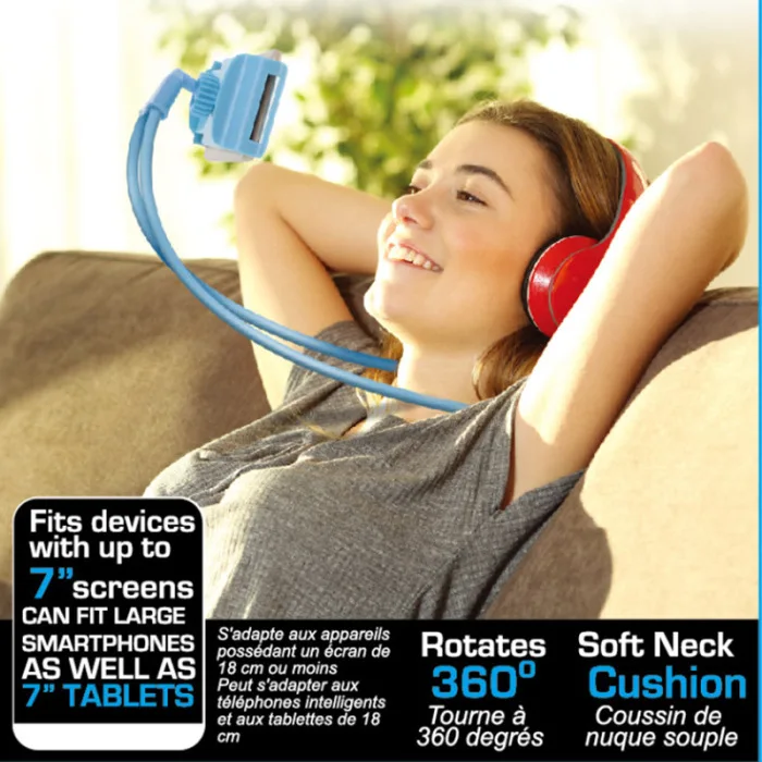 1pc Flexible Phone Stand Lazy Neck Hanging Bendable Holder Support for Mobile Phone PUO88