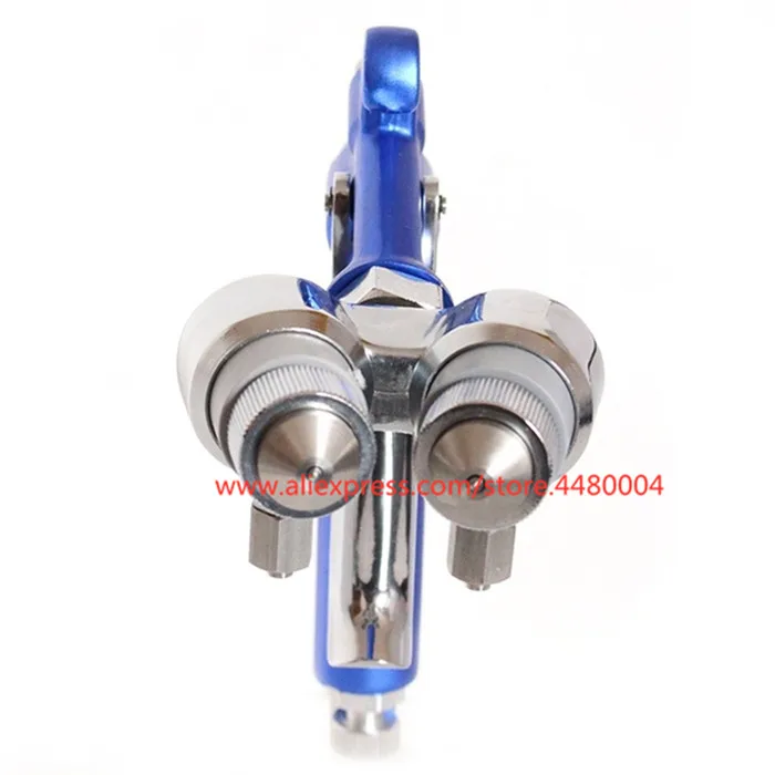 High Quality Double Nozzle Nanometer Spray Gun Air Brush HVLP Sprayer Paint Spray Tool Air Compressor Two-Component Nozzle