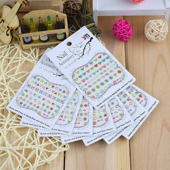 

30pcs/bag Small Fresh Triangle Square Love Pattern Nail Stickers 3D Three-dimensional Nail Stickers Nail Decoration Supplies