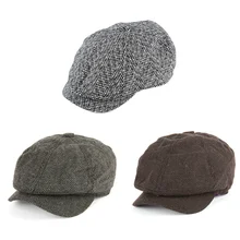 Newsboy Cap Spring Autumn Hat For Men Golf Driving Flat Cap Berets Men Peaky Blinders Hat Bone New