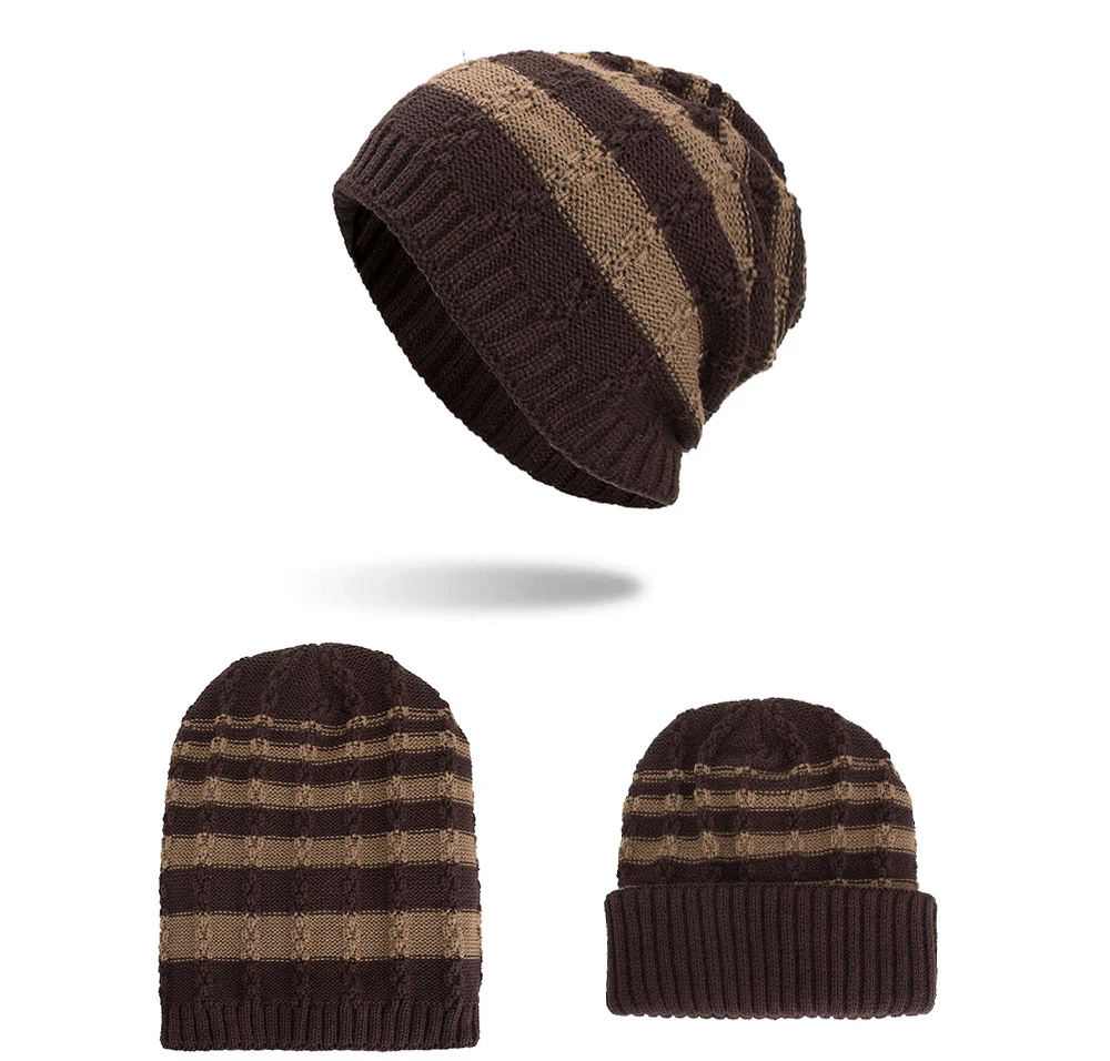 1 шт. плюс бархатная теплая шапка Skullies Beanies, Зимняя Вязаная Шерстяная Шапка двойного назначения, шапка s для женщин и мужчин