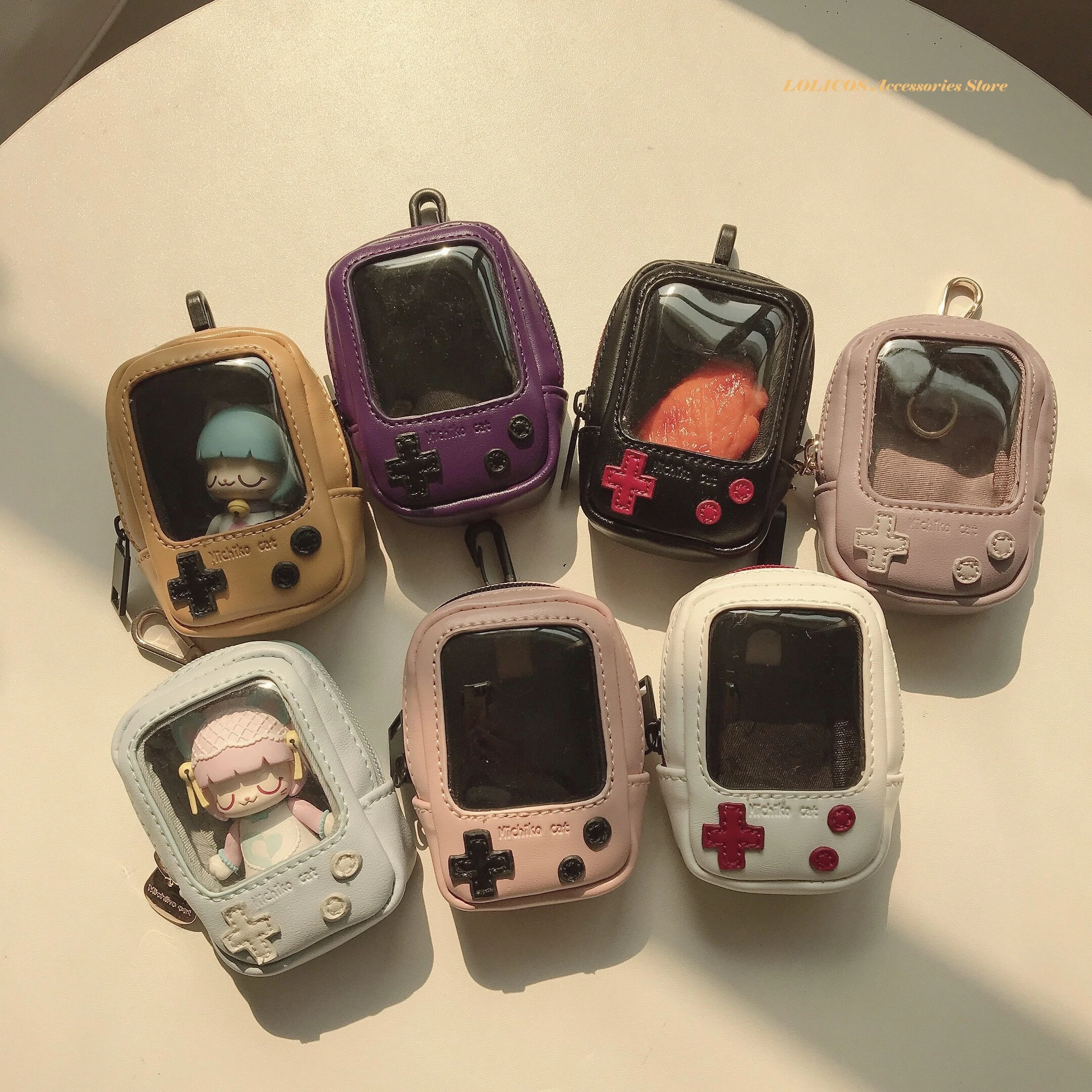 

Cute Game Machine Lolita Mini Itabag Transparent Dolls Display Vintage Cosplay Harajuku Girl Lipstick Handbag Pendant