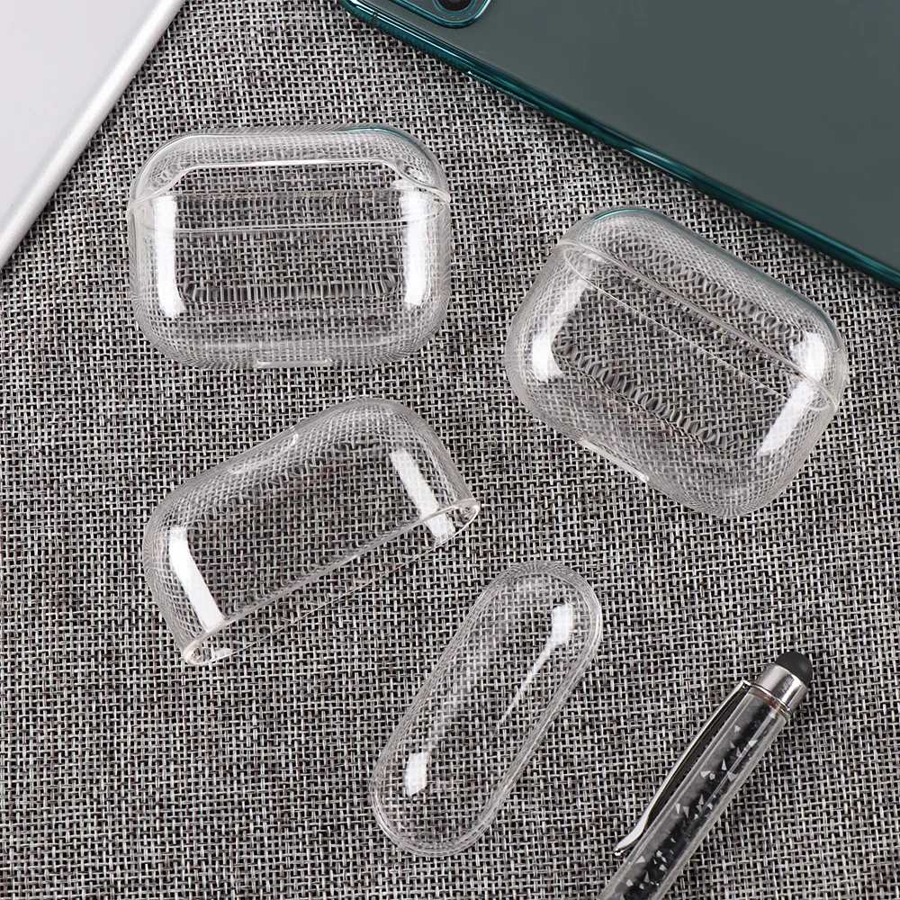 Прозрачный чехол для Airpods Pro, Жесткий Чехол для ПК, защитный чехол для Airpods 3, коробка для зарядки, аксессуары, коробка для зарядки, прозрачная крышка