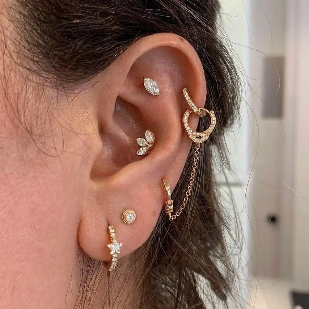 100% 925 изящная серебряная изящная цепочка серьги для женщин Бесплатная доставка Высокое качество Элегантные простые наручники звено цепи се...