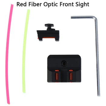 

Red Fiber Optic Front Sight Black Rear Sight Set for Gloc Standard Model