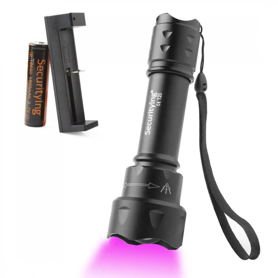 

SecurityIng Osram Infrared IR 850nm Night Vision Flashlight 38mm Lens Zoomable LED Torch + 18650 Battery