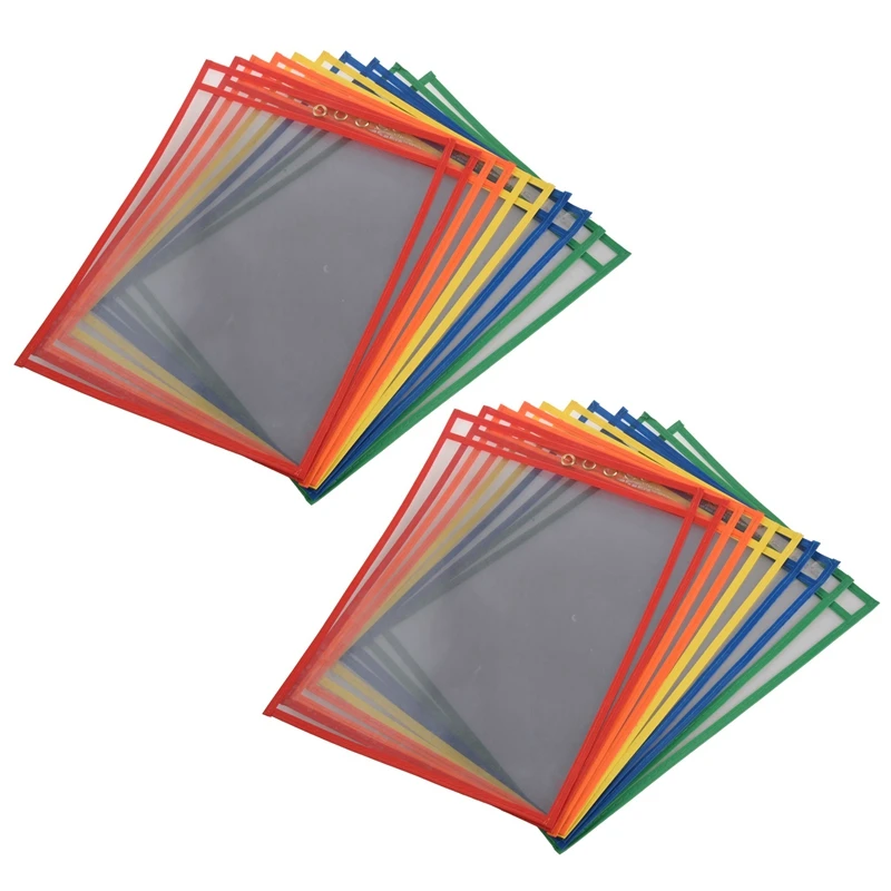 10Pcs Reusable Dry Erase Pockets
