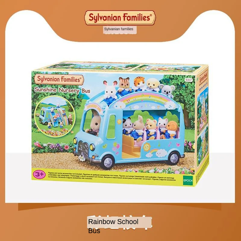 Sylvanian Families игрушка Sylvanian Families Радужный школьный автобус, детский игровой домик для девочек, детский сад, автобус 5317