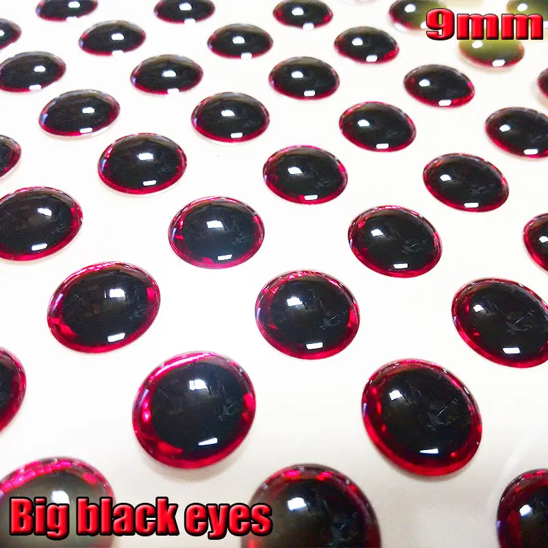 2023big black eyes red lure eyes 4mm 6mm 7mm 8mm 9mm 3D fish lure