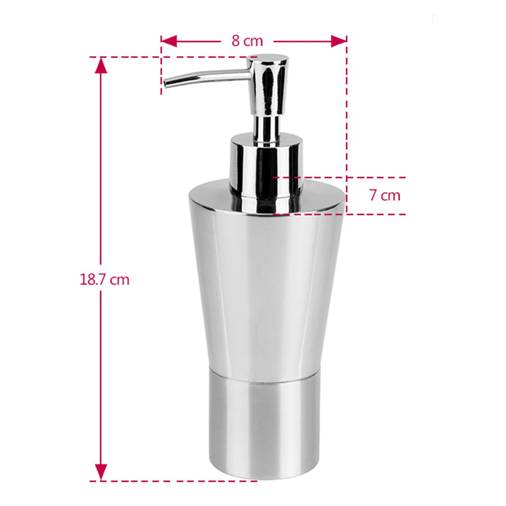 Container Portable Shampoo Bathroom Bottle Practical Push Type Soap Dispenser Liquid Shampoo Pump Durable Stainless Steel Lotion