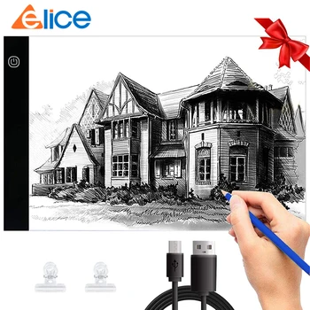 

Elice LED Diamond Painting Light Pad Lightpad Board Diamond Painting Accessories Tool A4 USB Drawing Graphic Tablet Box