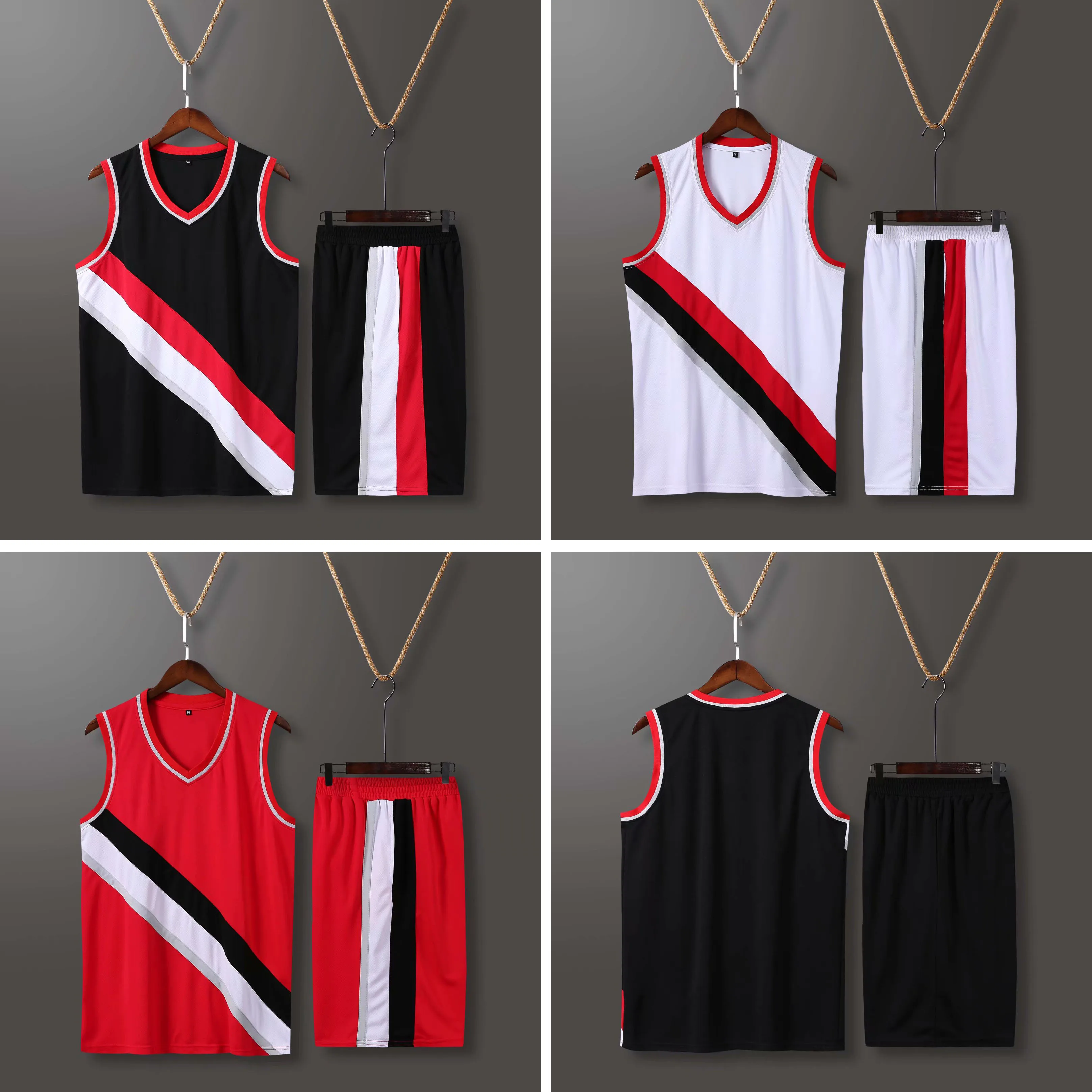 

Kids Men Throwback basketball training jerseys sets USA college Kits tracksuits Quick Dry basketball jersey uniforms customized
