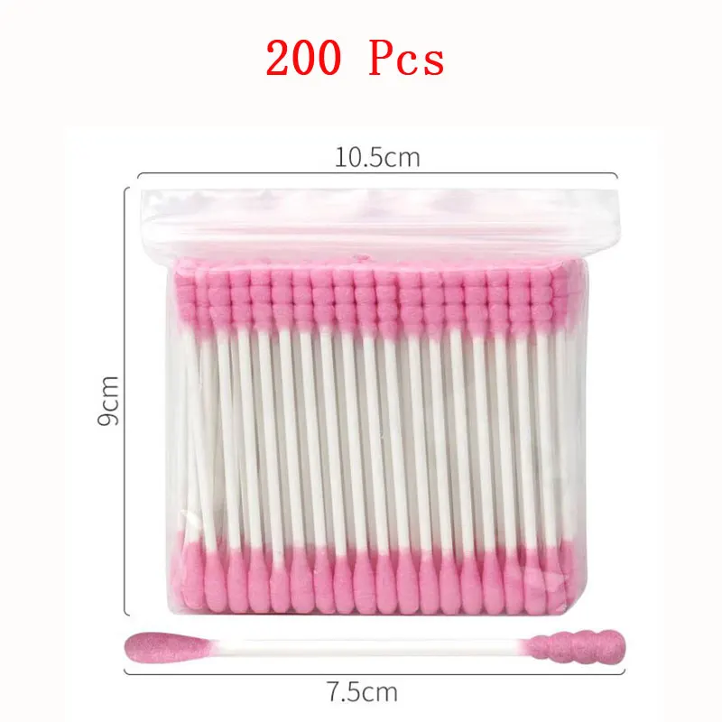 Cotons-tiges jetables à Double tête, 100/300 pièces, bâtonnets en bois,  pour femmes, maquillage, lèvres, nez, oreilles, brosse de nettoyage -  AliExpress