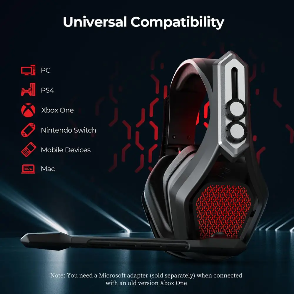 Mpow Iron Gaming Headset 7.1 Surround Sound Gaming