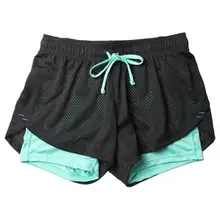 Short de course en maille Double couche pour femmes, confortable pour la peau, pour le Yoga et l'entraînement