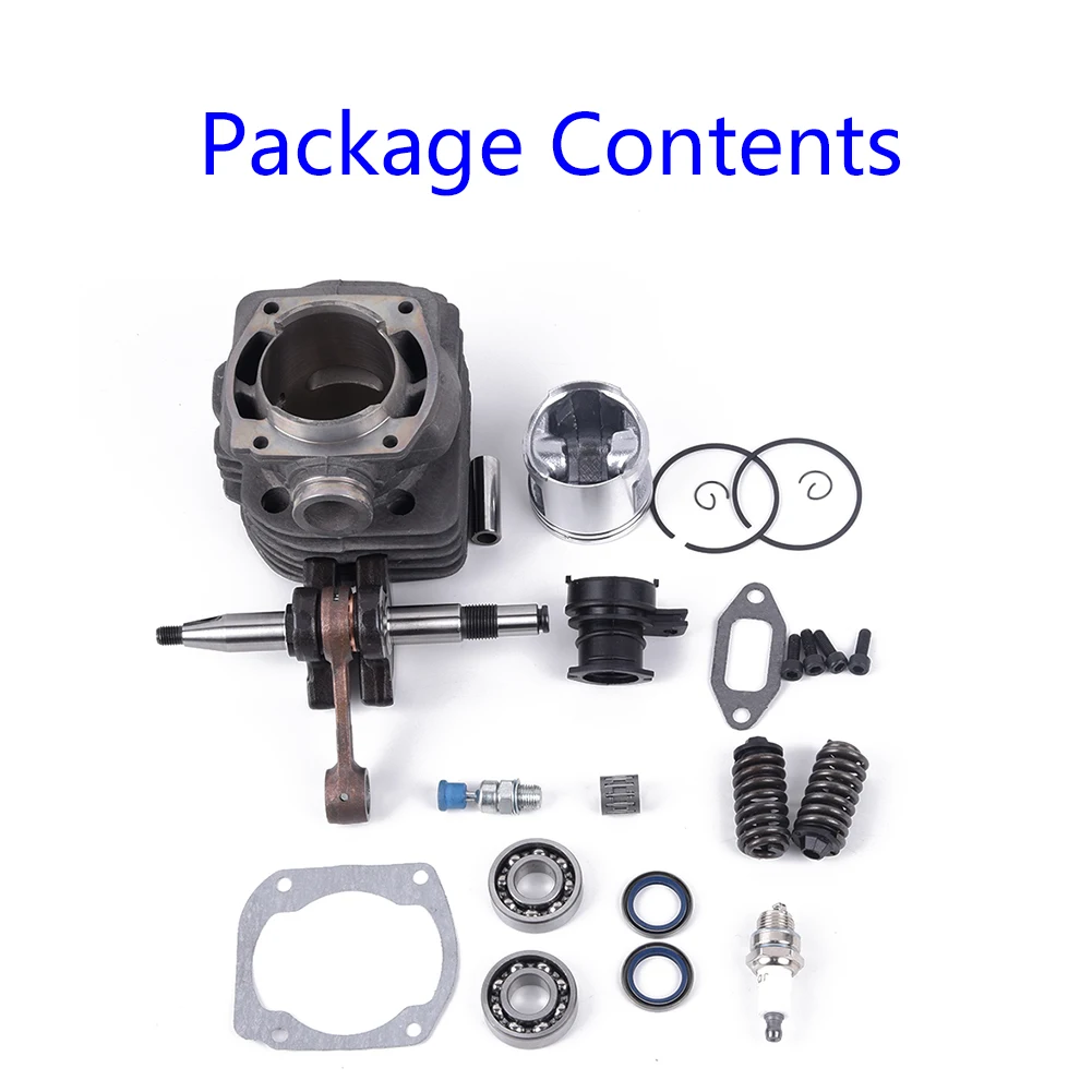 

Chainsaw Replacement Kit 50mm Piston Cylinder Crankshaft Ring Circlip Screw Pin