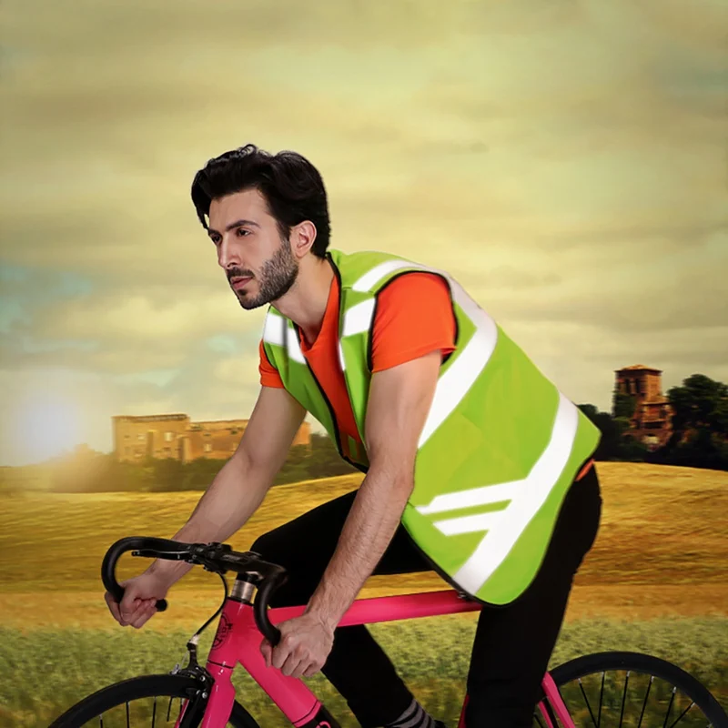 

Reflective Vest Visibility Multi-pocket Safety Equipment Outdoor Protection Vest Construction Night Running Cycling Vest