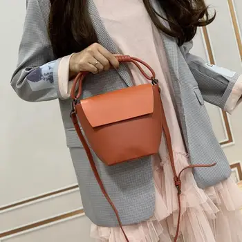 

Spring New Real Leather Bucket Bag Women Genuine Leather Handbags Luxury Designer Small Tote Shoulder Crossbody Bag High Quality