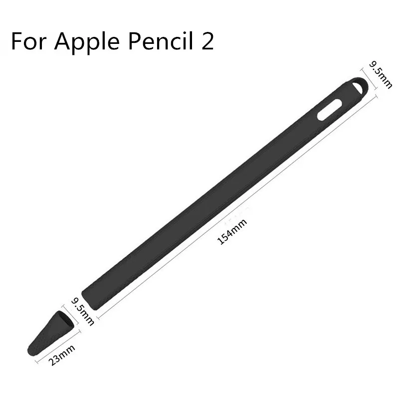 Цветной мягкий силиконовый совместимый для Apple Pencil 2/1 чехол совместимый для iPad планшета стилус защитный чехол