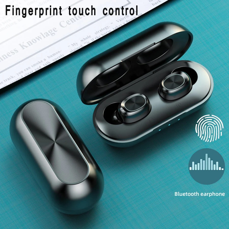 Wireless Headphones Touch Control TWS 5.0 Bluetooth Earphone Wireless 6D stereo Earbuds Music Headset with Microphone