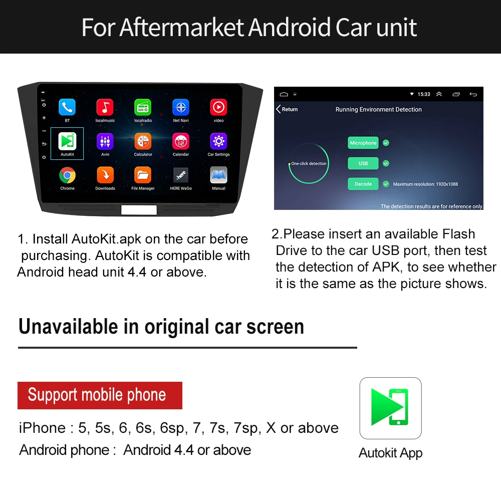 Carlinkit USB CarPlay ключ/Android авто для Android автомобиля мультимедиа плеер iPhone телефон