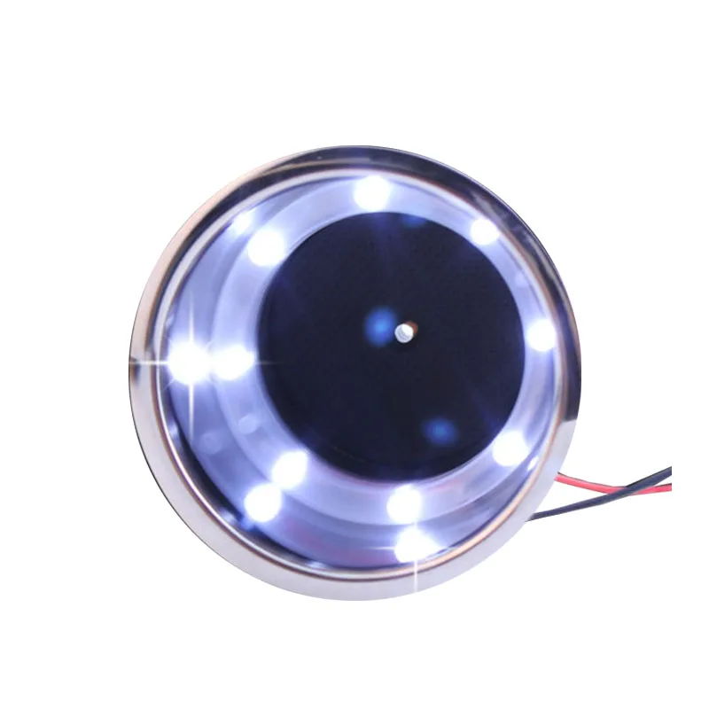 Boat Stainless Steel 12V White 8 LED Cup Drink Holder Mount Recessed For Car Truck Camping Ashtray Water Bottle Holder