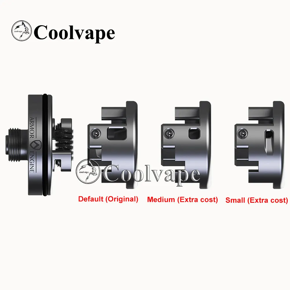 

wolfcoolvape armor mods engine rda Air Flow Adjustment ring 3 style Optional Air Flow Inserts The top cap minor air flow