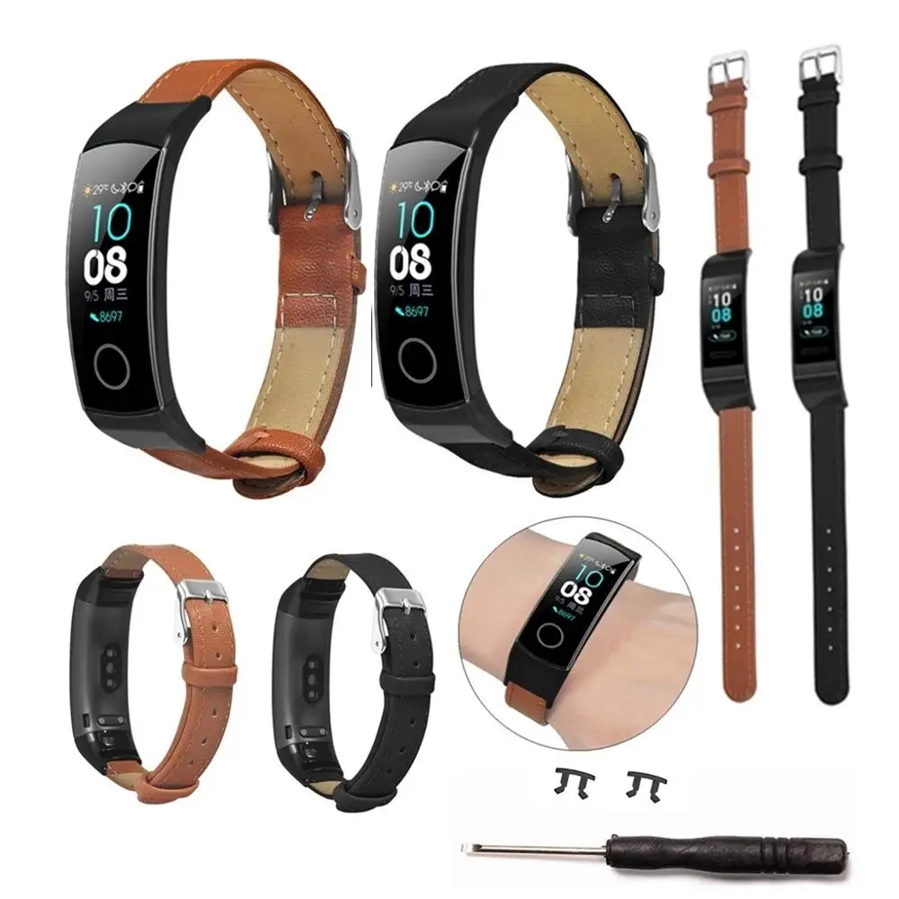 Сменный ремешок для часов из волокнистой кожи Huawei Honor Band 5/4 тонкий унисекс