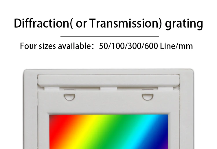 Trasmission Diffraction Grating 50/100/300/600 line Spectrophotometer Optical 