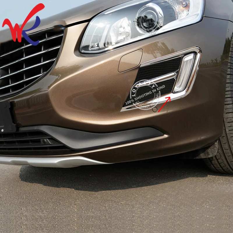 Чехол для передней противотуманной фары VOLVO XC60 2014 2015 2016 2017|abs chrome|trim coverfog lamp cover |