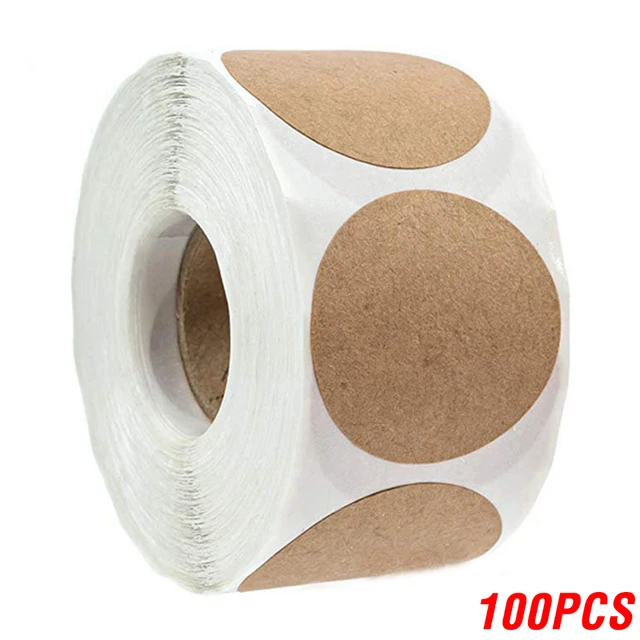 100-500pcs Vintage Kraft Paper Stickers Scrapbook Gift Stationery Label Stickers Handmade With Love Thank You For The Stickers YH40-100pcs