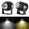 New For Motorcycle,SUV, ATV, Truck, Electric Bicycle, Yacht 30W Headlight High Low Beam Fog Light White Yellow Led Working Light