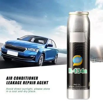 

134A Air Conditioner Plugging Agent Car Fluorescent Leak Detection 80ML Refrigerant Oil Leak Repair Agent Cleaner Fluorescent