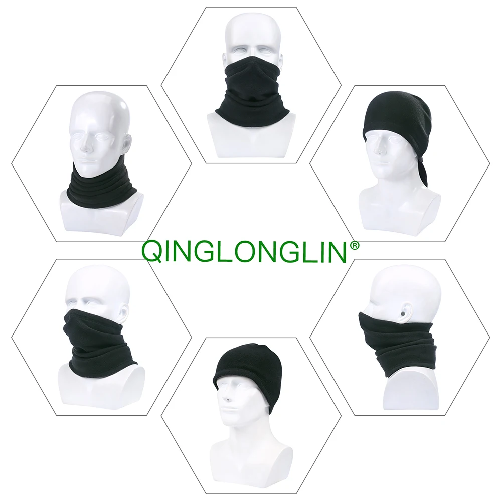 Qinglonglin холодные зимние флисовые Мужские балаклавы термальные велосипедные лыжные шеи теплые