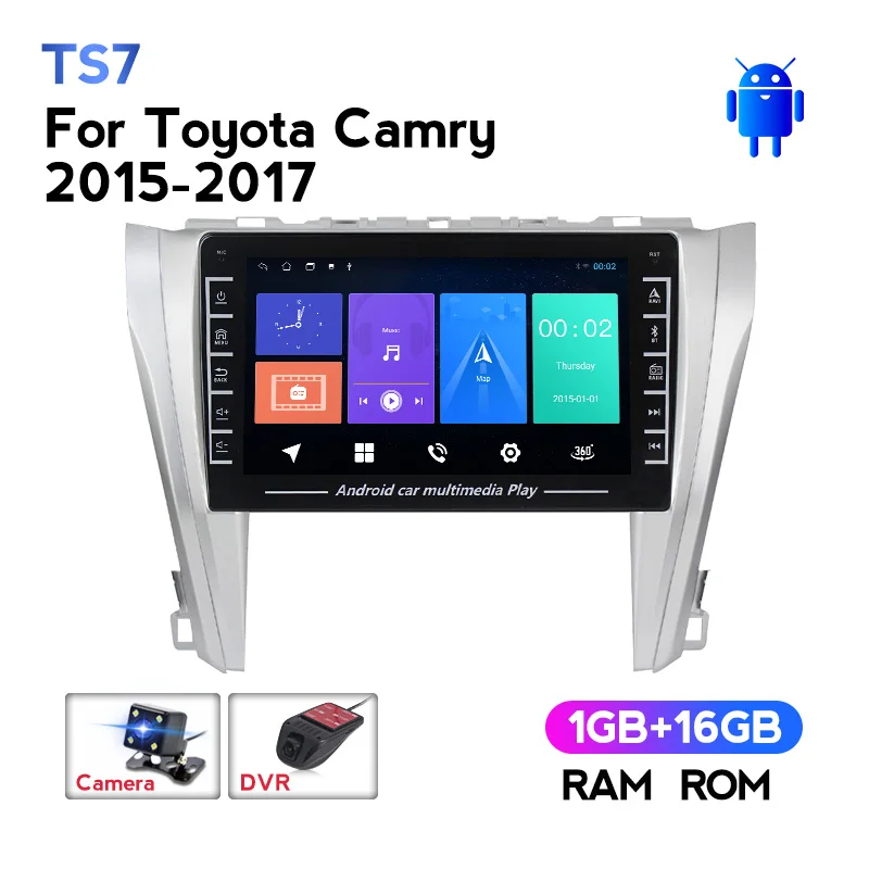 Автомобильный радиоприемник DSP с Android IPS для Toyota Camry 2015-2017 видео плеер
