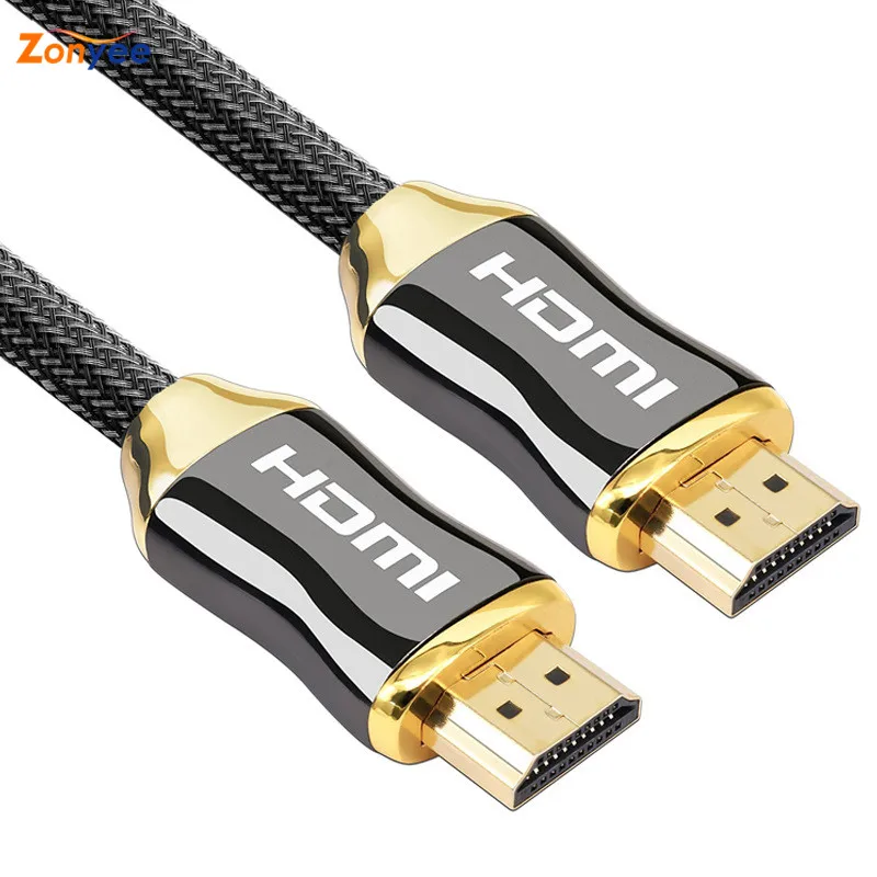 

4K HDMI Cable High Speed HDMI 2.0 Braided Cord Cable 18Gbps 28AWG Gold Plated Connectors -Ethernet, Audio Return Ethernet cable