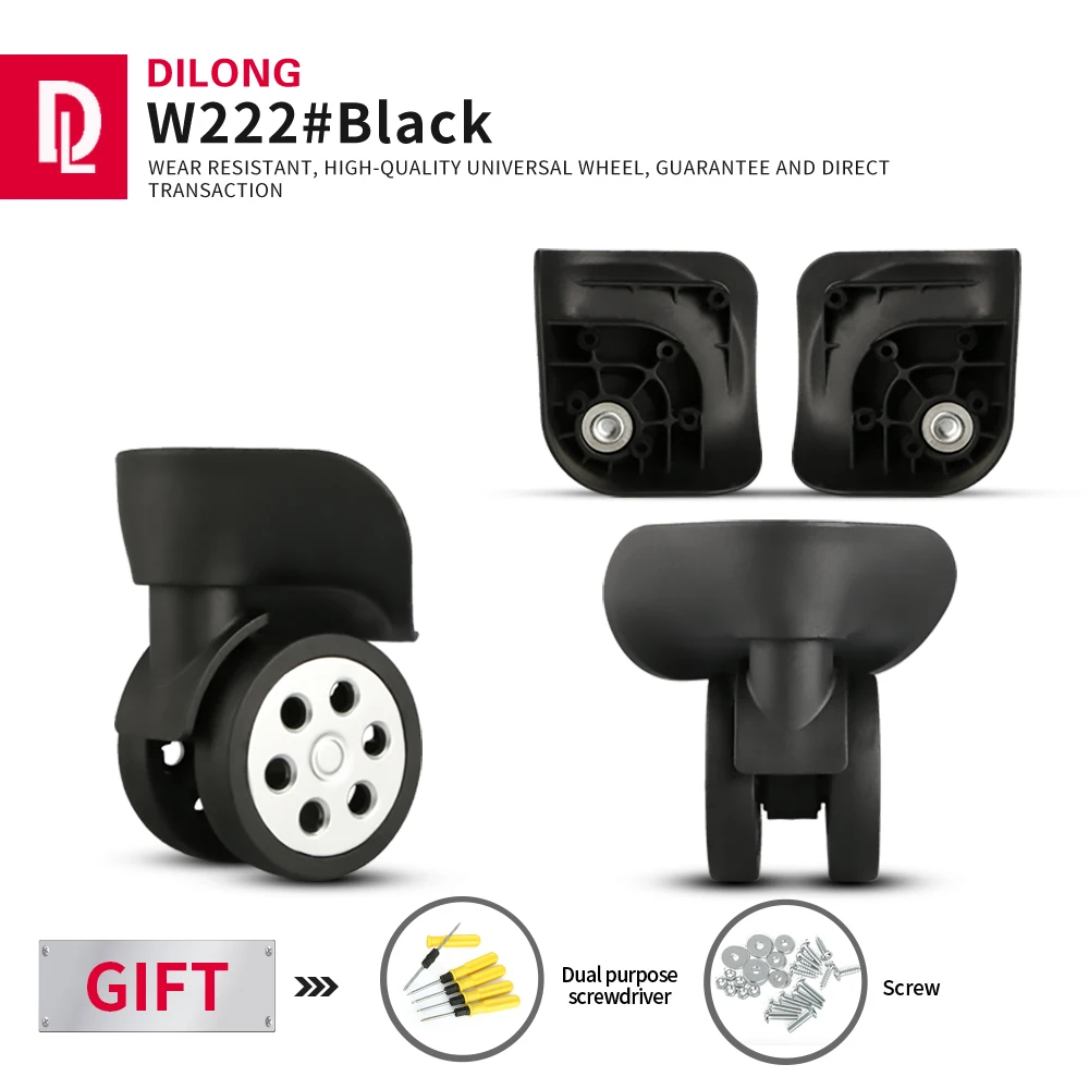 DILONG W222 Password luggage wheels trolley case accessories one-piece universal wheel suitcase repair aircraft caster