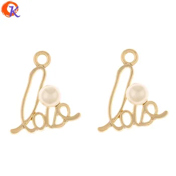 

Cordial Design 100Pcs 16*21MM Jewelry Accessories/DIY/Charms/Imitation Pearl/Letter Shape/Hand Made/Earring Findings/Pendant